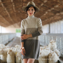 Pull en cachemire à col montant pour femme